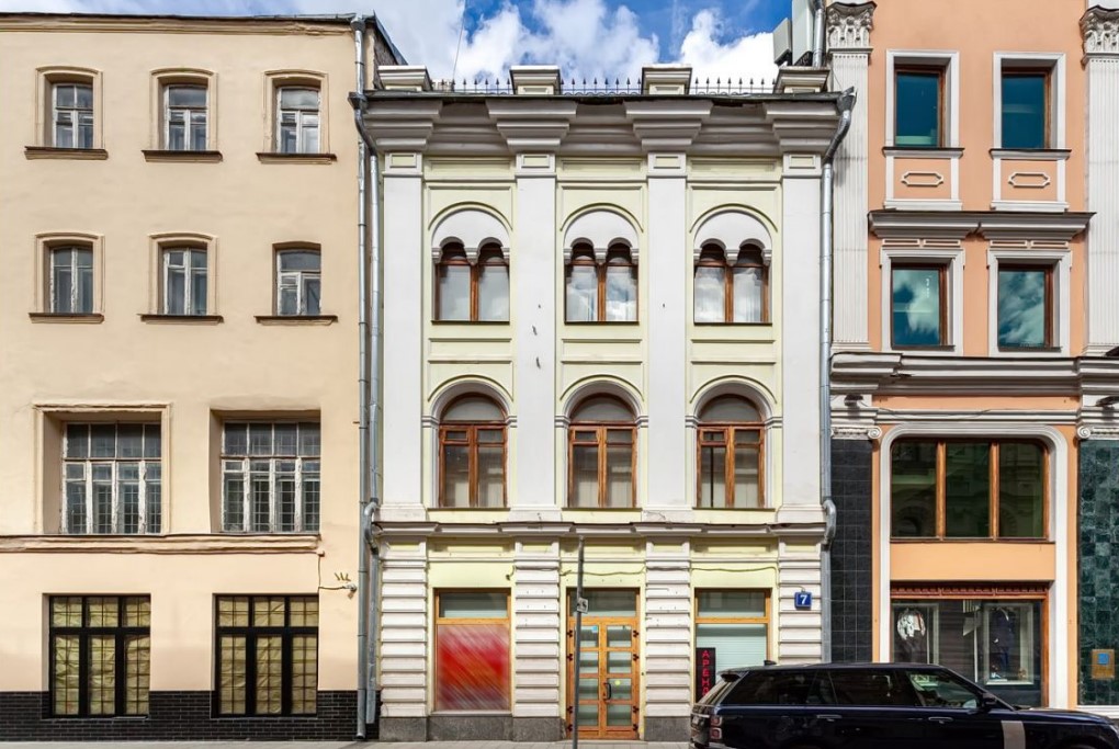 фасад дома, здание по адресу г Москва, Ветошный пер, д 7 